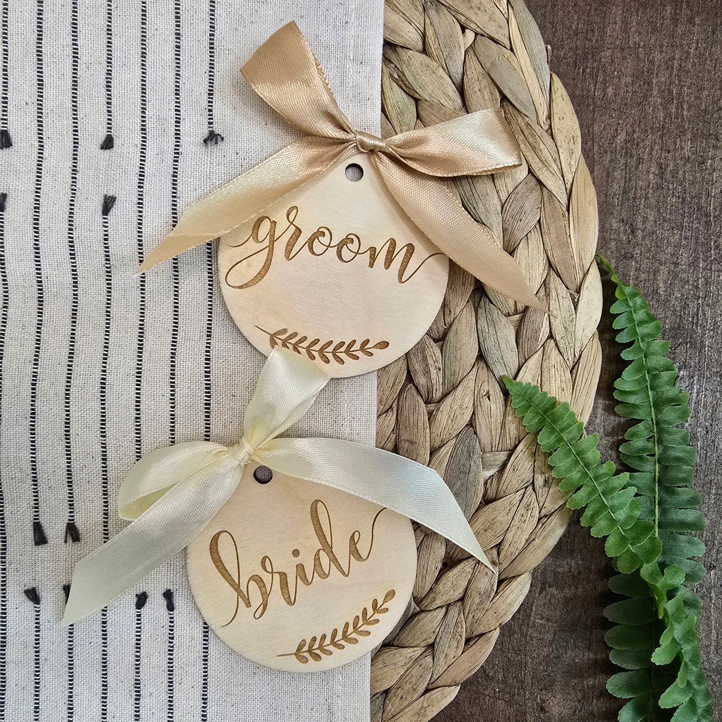 Označevalca za obešalnike – bride & groom
