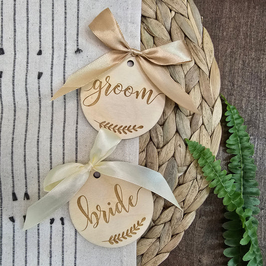 Označevalca za obešalnike – bride & groom