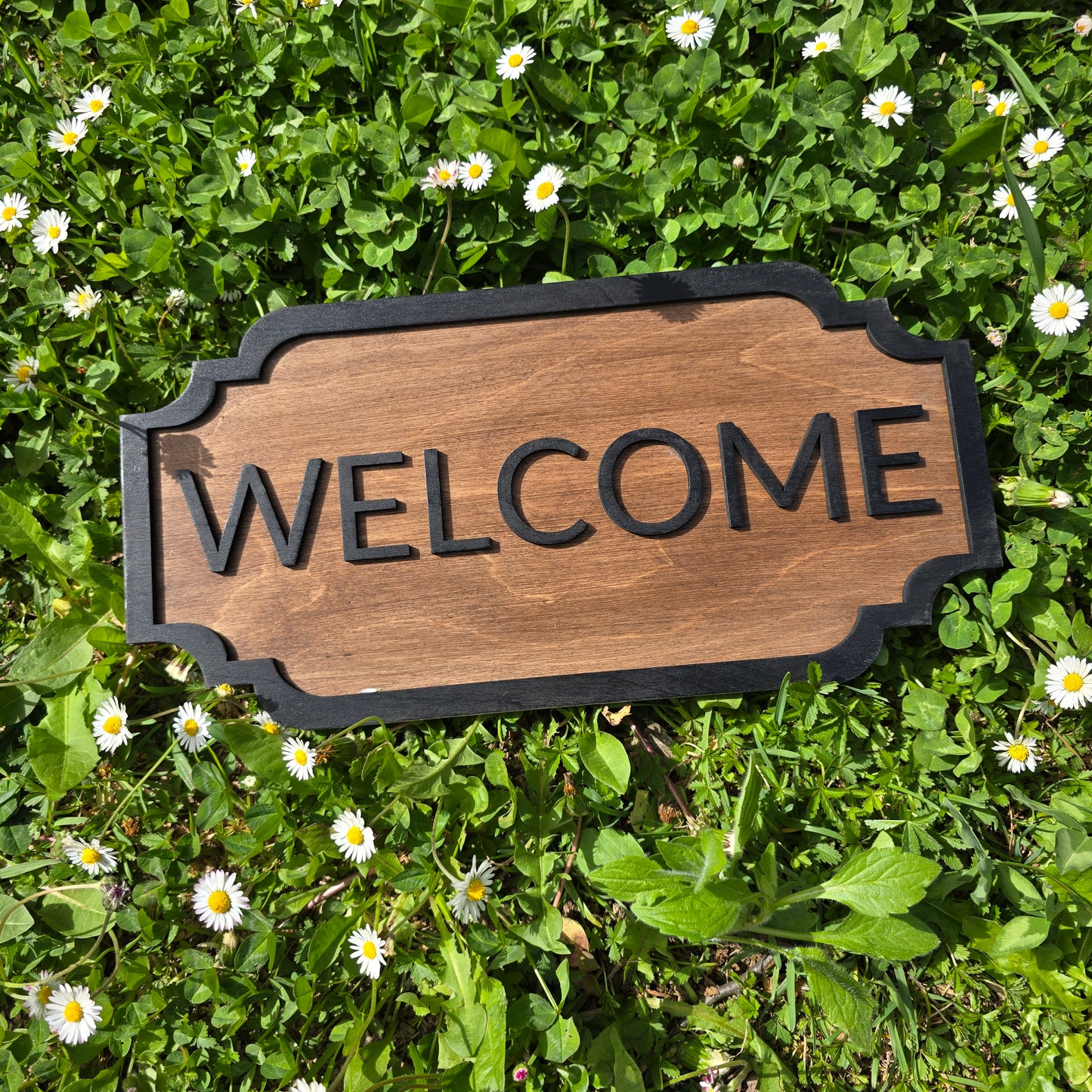 Lesena tabla “WELCOME”