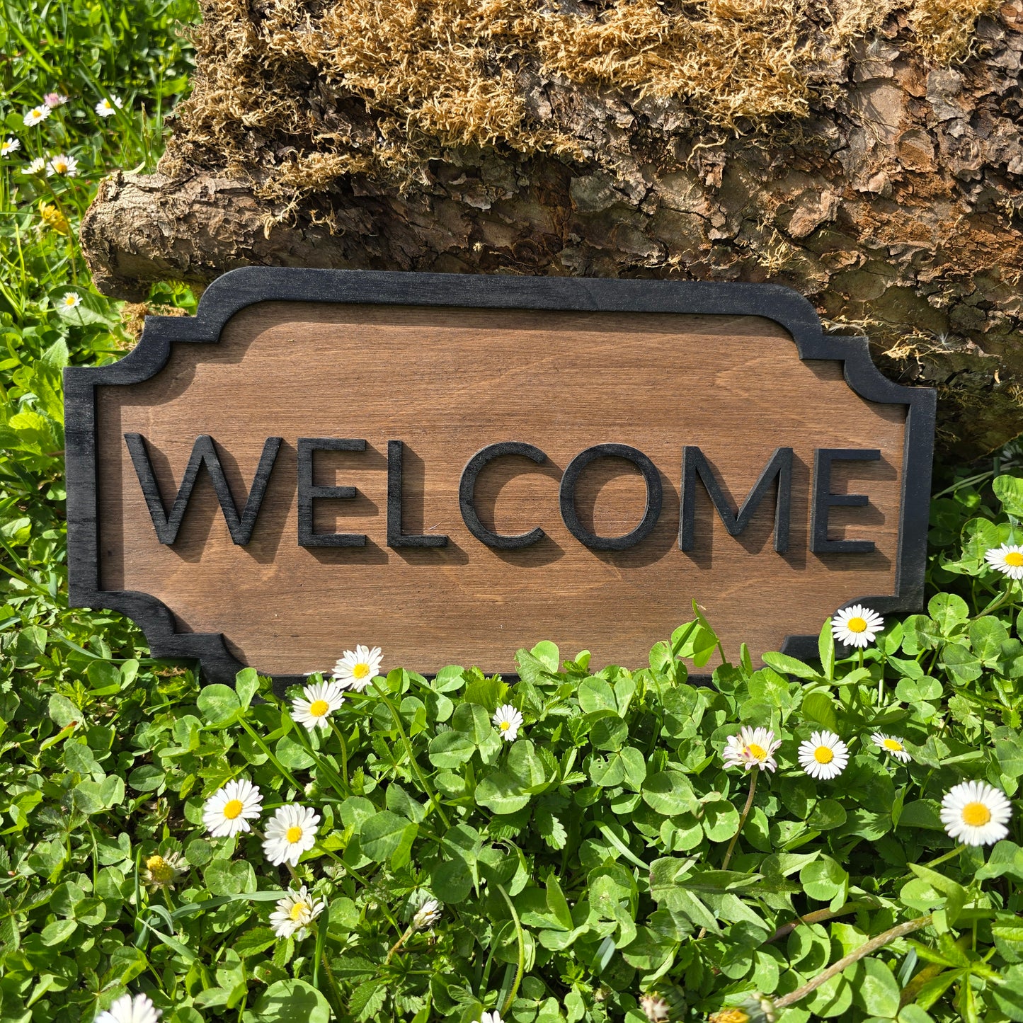 Lesena tabla “WELCOME”